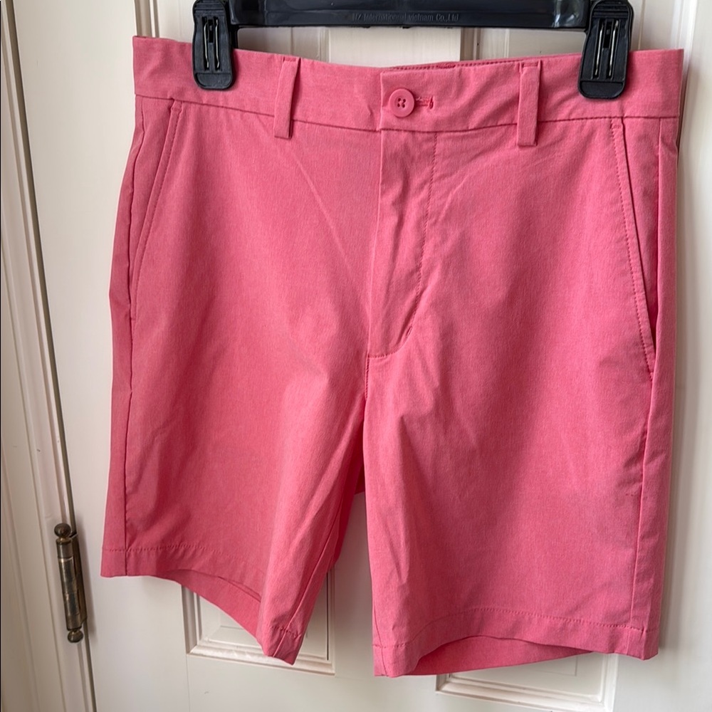 Vineyard Vines 8” Breaker Performance Shorts- Pink Flat Front Classic Fit